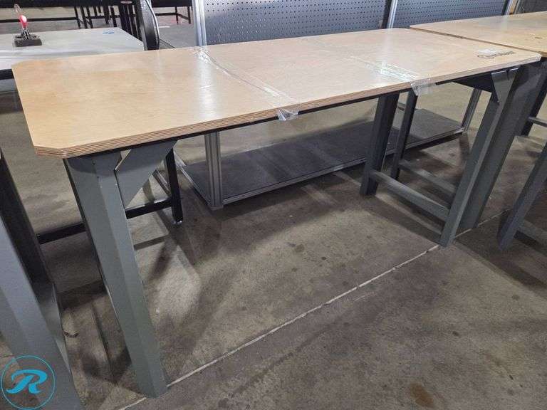 Kobalt Workbench with Wooden Top and Metal Frame, 72" x 30"