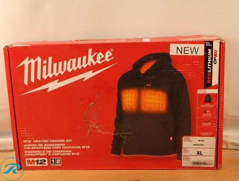 (1) Milwaukee M12™ Heated Hoodie Black XL - New