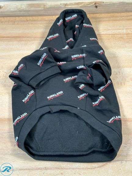 (6) Kirkland Signature: Pet Logo Hoodie, Assorted Size, Black- Used/ Previously Worn - Roller Auctions