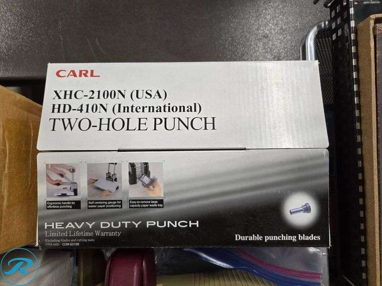 Office and Desk Supplies Including Stationery, Punch Tool, Trays, and Miscellaneous Items - Roller Auctions