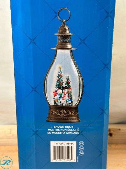 (2) Holiday Lantern w/ LED Light- (1) Snowman- New & (1) Santa- New - Roller Auctions