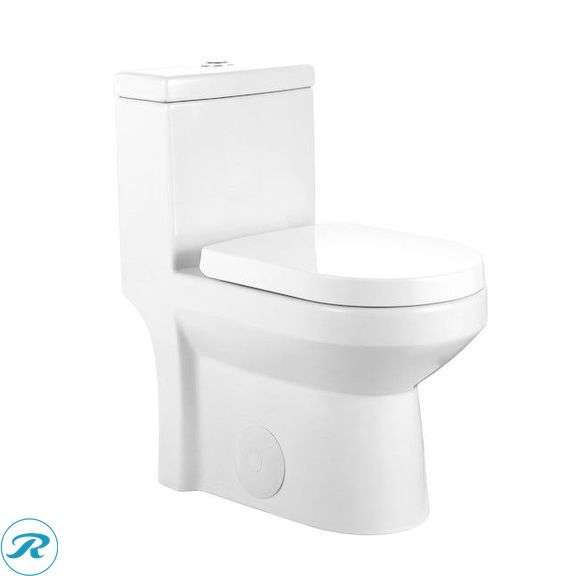 (1) New- DeerValley Liberty White Round Standard height 12-in Rough-In WaterSense 1.6 GPF Dual Flush Soft Close 1-piece Toilet