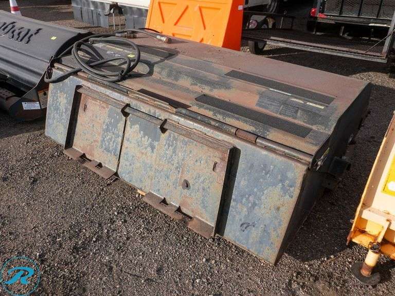 Sweepster Hydraulic 72" Box Broom Sweeper Attachment To Fit Skid Steer Loader