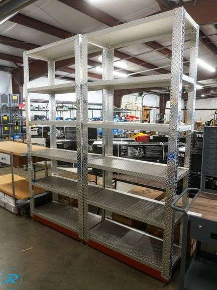 (2) 6-Tier Aluminum Shelving Units