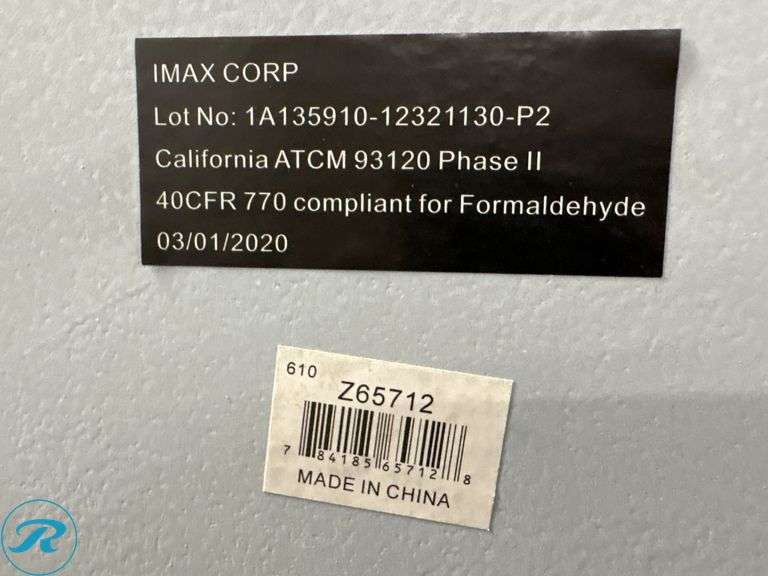 (2) Imax Corp Gray Wooden Cabinets with Double Doors, 32 in x 14 in x 32 in - Roller Auctions