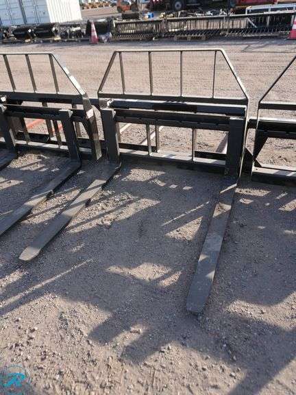 New Kivel Fork Attachment to Fit Skid Steer Loader, 48" Forks, 3500 Lb. Capacity - Roller Auctions