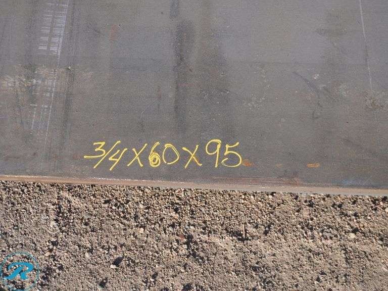 (2) Pieces Of New 3/4" Steel Road Plate, 60" x 95" - Roller Auctions