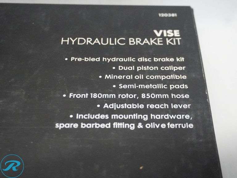 VISE Hydraulic Brake Kits with 180mm Front Rotor and 160mm Rear Rotor - Roller Auctions