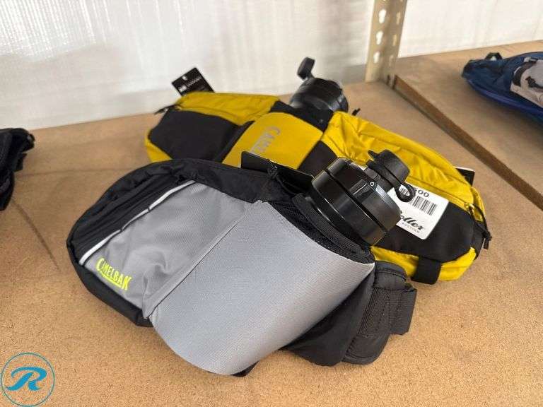 (2)Camelbak Podium Flow Hydration Belts with 21oz Bottles – Silver/Lime and Golden/Black - Roller Auctions