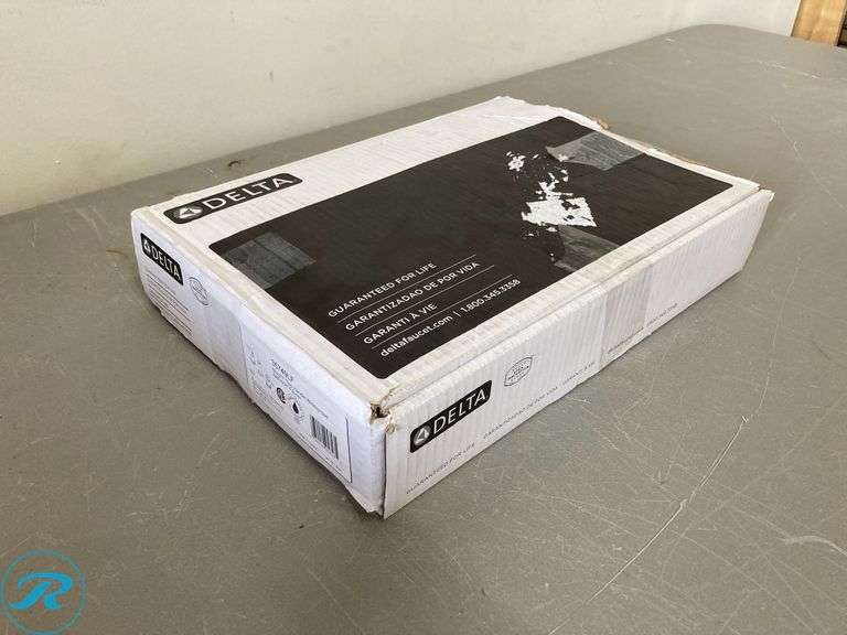 (1) New- Delta Nicoli Chrome Widespread 2-handle WaterSense Mid-arc Residential Handle Bathroom Sink Faucet with Drain - Roller Auctions