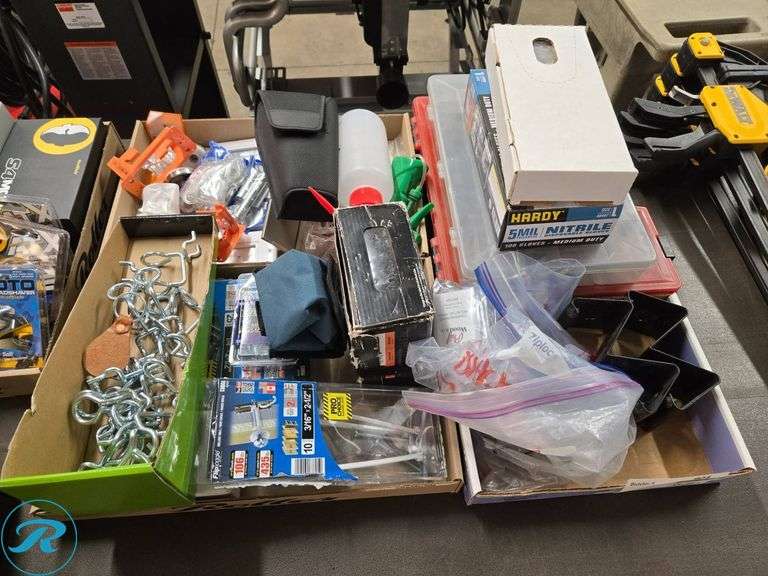 Hardware, Screws, Hooks, Electrical Accessories, and Organizer Boxes - Roller Auctions