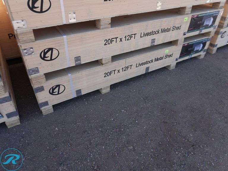 New KJ K1912 Livestock Metal Shed, 20' x 12' - Roller Auctions