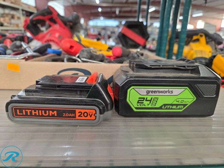 Shelf of Hand Tools and Power Tool Accessories Including Screwdrivers, Pliers, and Batteries - Roller Auctions