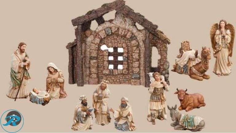 Kirkland Signature: Hand- Painted Nativity 13- Piece Set- New