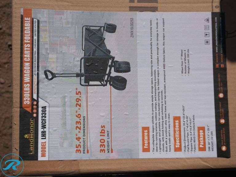 New Land Honor LHR-WCF330A Foldable Wagon - Roller Auctions