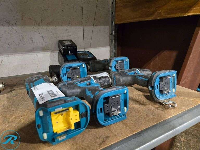 (5) Makita 18V Tools With Battery and Charger