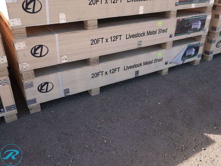 New KJ K1912 Livestock Metal Shed, 20' x 12' - Roller Auctions