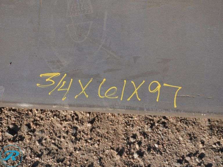 (2) Pieces Of New 3/4" Steel Road Plate, 61" x 97" - Roller Auctions