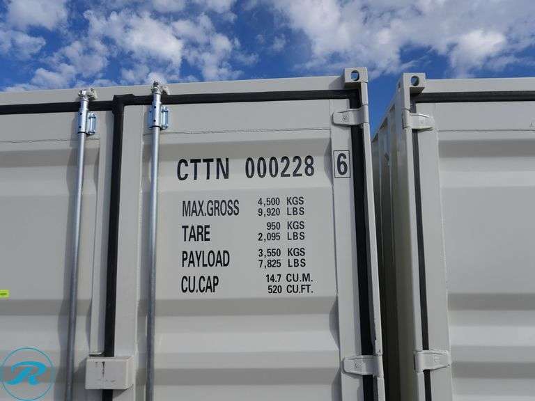 New Steel Storage Container, 10' L X 88" W X 98" H, Side Entry Door And Window, Forklift Pockets - Roller Auctions