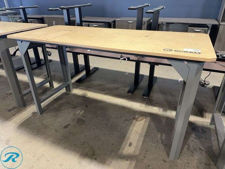 Kobalt Workbench with Wood Top and Metal Frame, 72" x 30"