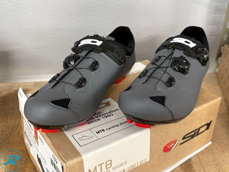 Sidi Dominator 10 MTB Cycling Shoes, Black/Grey, Size 46 - Roller Auctions