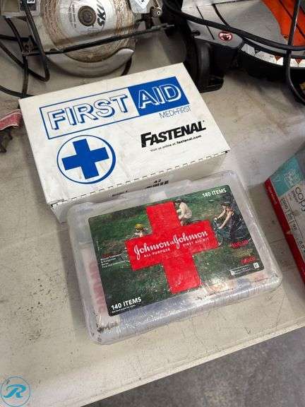 (2) First Aid Kits: Johnson & Johnson All-Purpose and Fastenal Med-First