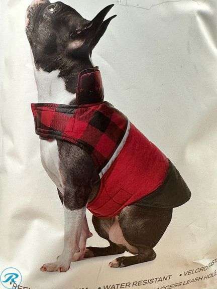 (5) 32 Degrees Heat: Dog Jacket, Red Flannel, XL- Like New - Roller Auctions