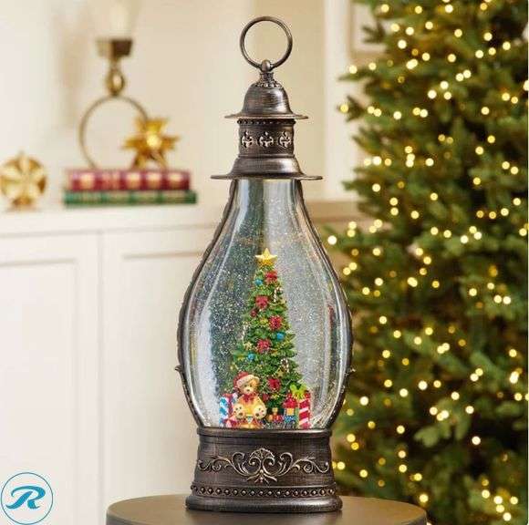 (1)Jumbo Holiday Glitter Lantern with LED Light - New - Roller Auctions