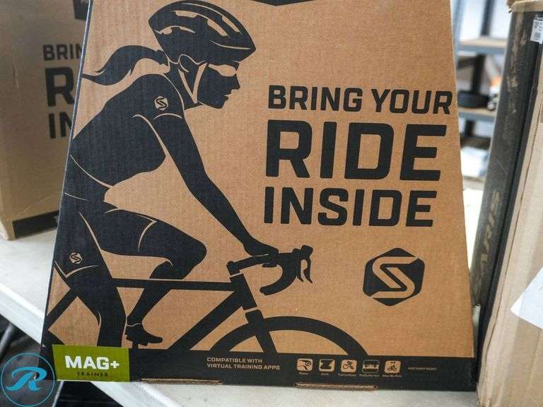 Saris Mag+ Indoor Bike Trainer with CycleOps Climbing Block and Mat - Roller Auctions