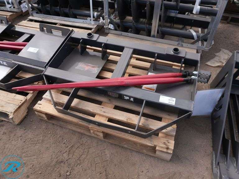 New Land Honor BS12-2500G Bale Spear Attachment To Fit Skid Steer Loader, (2) Spears - Roller Auctions