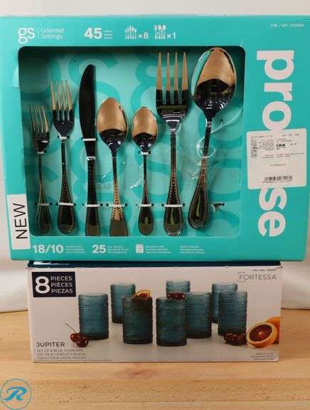 (2) Assorted Kitchen Utensils (1) Silverware (1) Cups - New - Roller ...