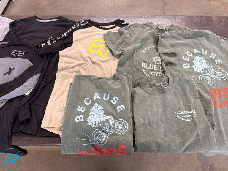 (8) Men’s Cycling T-Shirts/Long Sleeve Shirts, Size XS/S - Roller Auctions