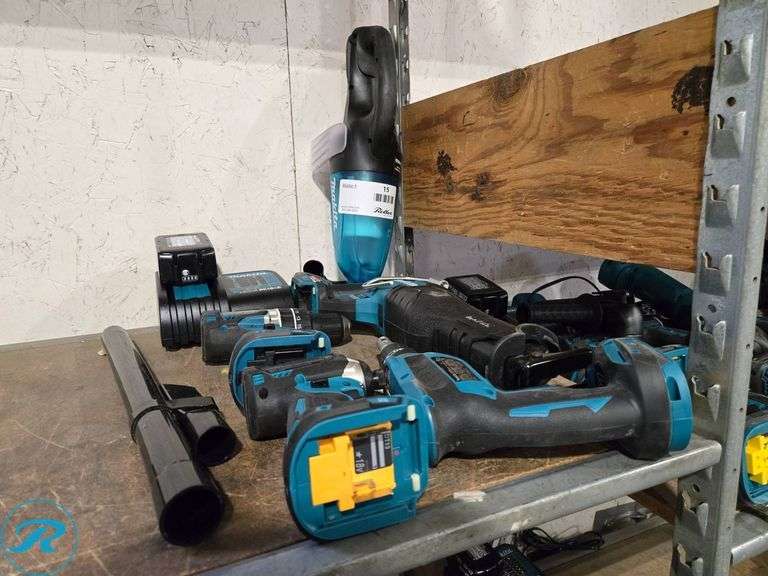 (5) Makita 18V Tools With Battery and Charger