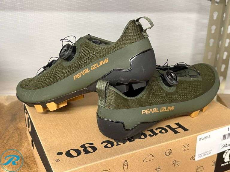 Pearl Izumi Gravel X Cycling Shoes, Size 46 EU, Olive Green - Roller Auctions