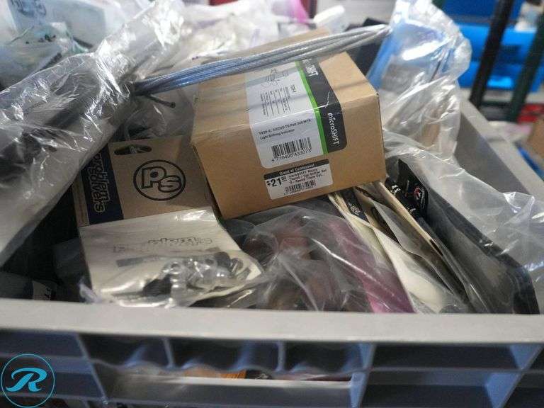 Shelf of Assorted Bicycle Components and Parts - Roller Auctions