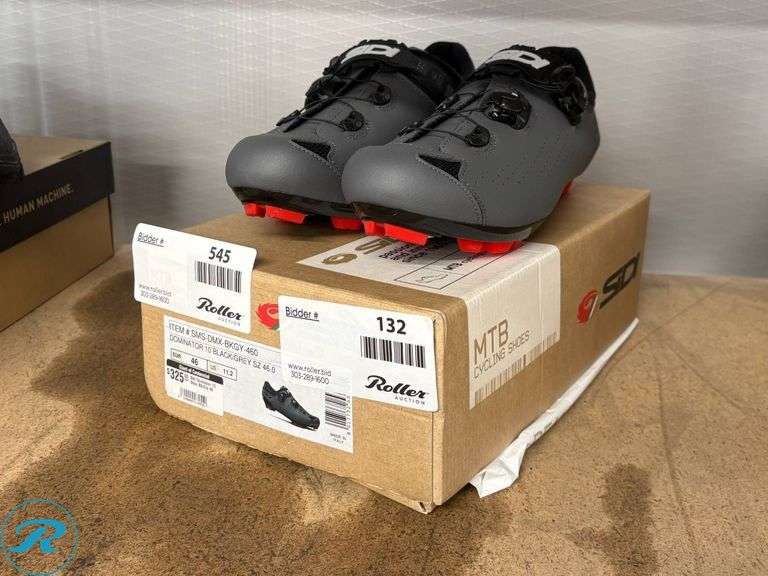 Sidi Dominator 10 MTB Cycling Shoes, Black/Grey, Size 46 - Roller Auctions