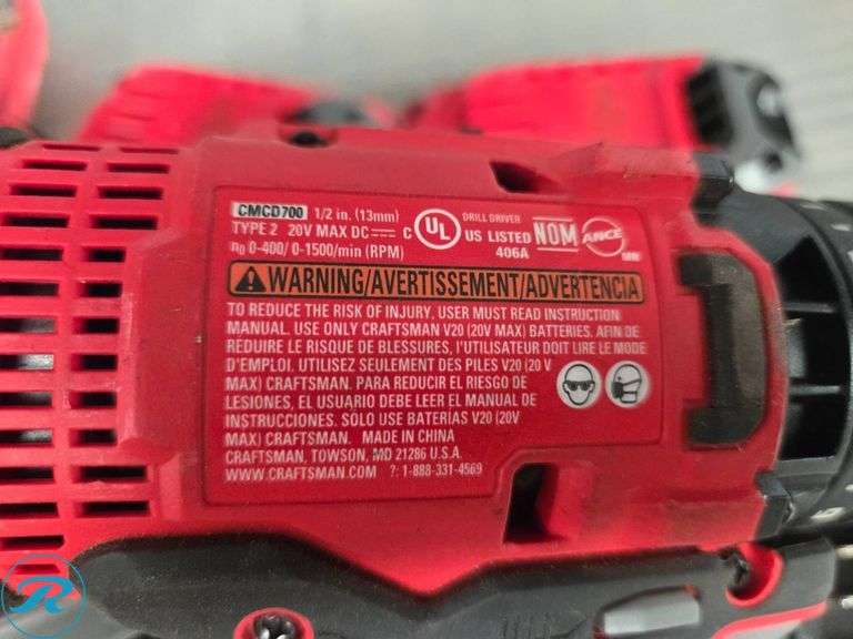 Craftsman 20V MAX Cordless Tools with Batteries and Charger - Roller Auctions