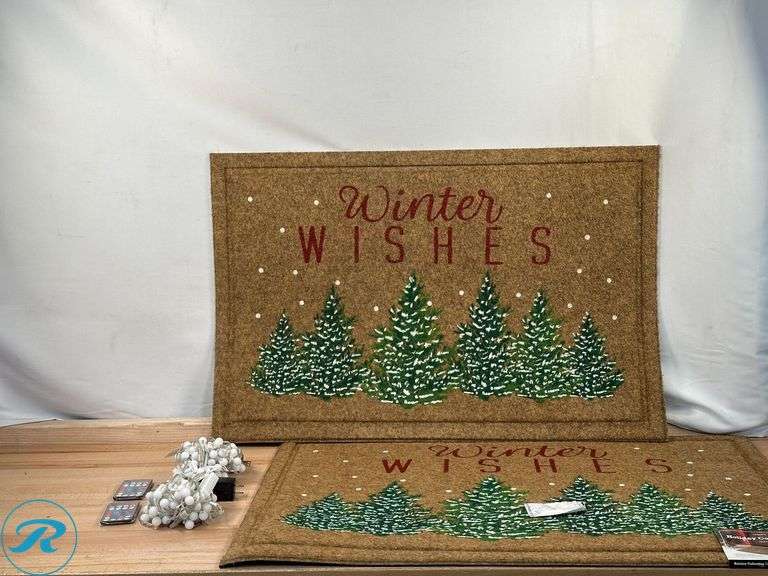 (2) Mohawk 24" X 36" Holiday Decorative Mat- New; Enbrighten: Color-Changing LED Bulb, 29.5ft, 2pk- New/ Open Box