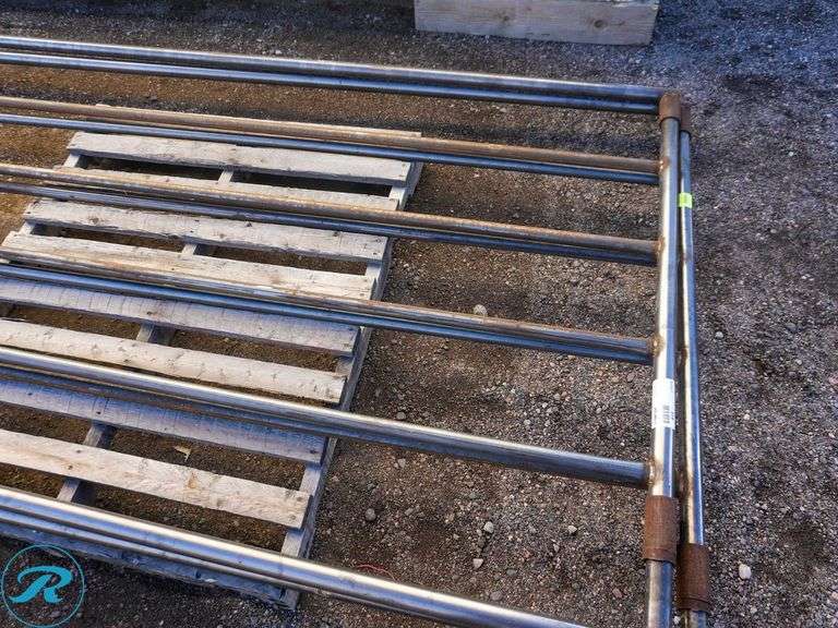 (2) Metal 8' Livestock Gates - Roller Auctions