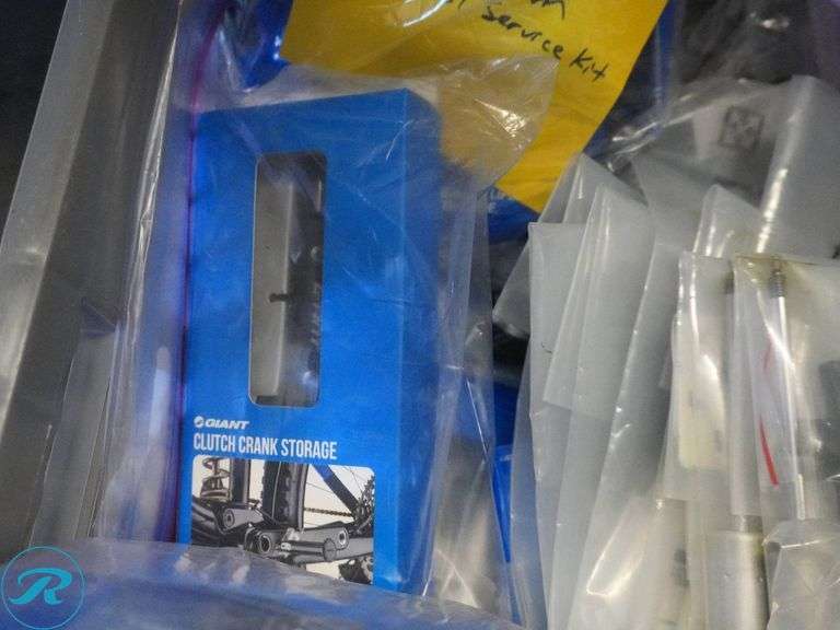 Crate of Suspension Parts and Clutch Crank Storage - Roller Auctions