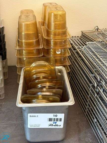 Plastic Food Inserts with Amber Tint