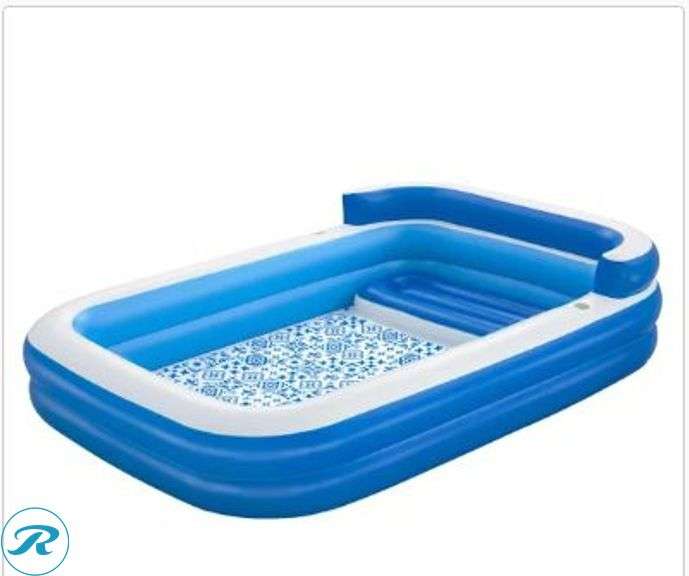 Bluey: My Size Shopping Cart- New; H2OGO! Inflatable Family Lounge Pool- New - Roller Auctions