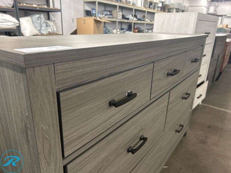Wooden Dresser with Seven Drawers, 60″ x 16″ x 38″ - Roller Auctions