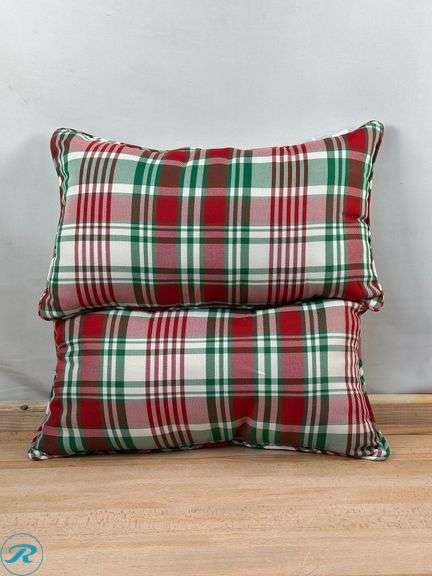 (2) Holiday Decor Pillow- New; Holiday Plush, Snowman- New; 12- Piece 4.5" Bear & Animal Plush Ornament- New/ Missing 1 Plush - Roller Auctions