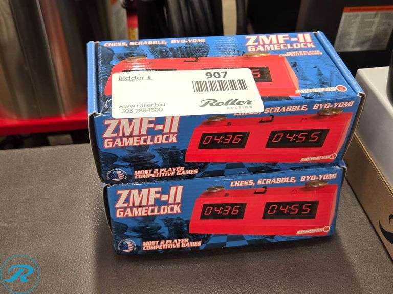 (2) ZMF-II Gameclocks for Chess, Scrabble, and Competitive Games - Roller Auctions