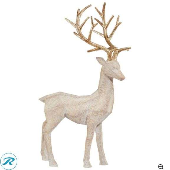 Holiday Deer Family with Trees, Set of 5 - New - Roller Auctions