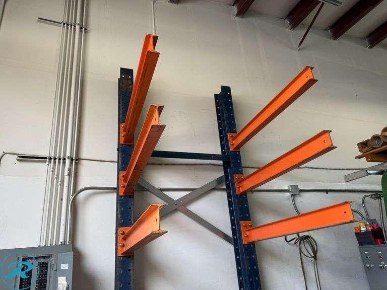 12’ Cantilever Racking with (8) 4’ Arms - Roller Auctions
