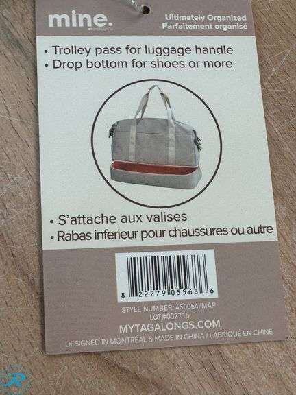 (2) Mytagalongs: Mine. Duffle Bag- (1) New, Tan & (1) New, Black - Roller Auctions