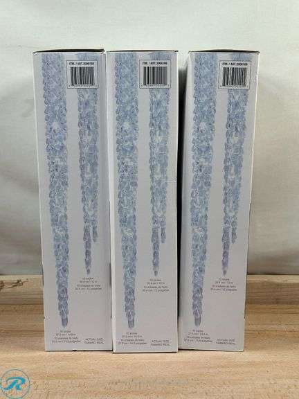 (3) GE: Energy Smart Random Sparkle 20-Count 100 LED Twinkling Ice Crystal Icicle Set- New - Roller Auctions