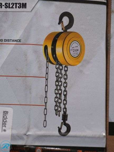 New Land Honor LHR-2L2T3M 2-Ton Hand Chain Hoist - Roller Auctions